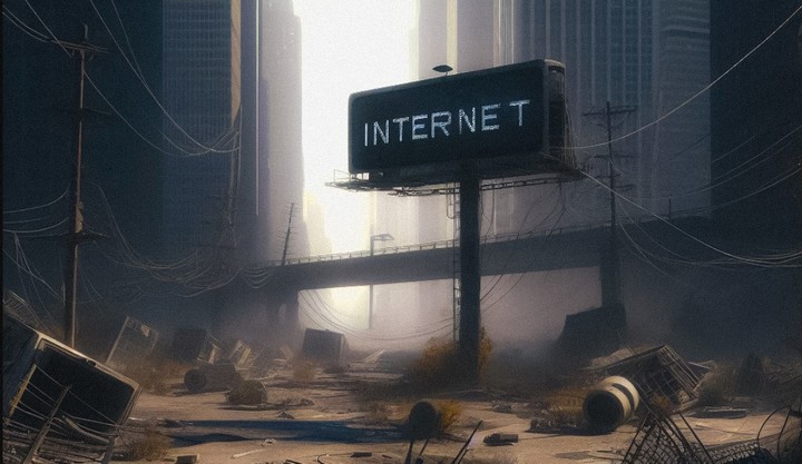 La muerte de Internet interpretada por una IA.