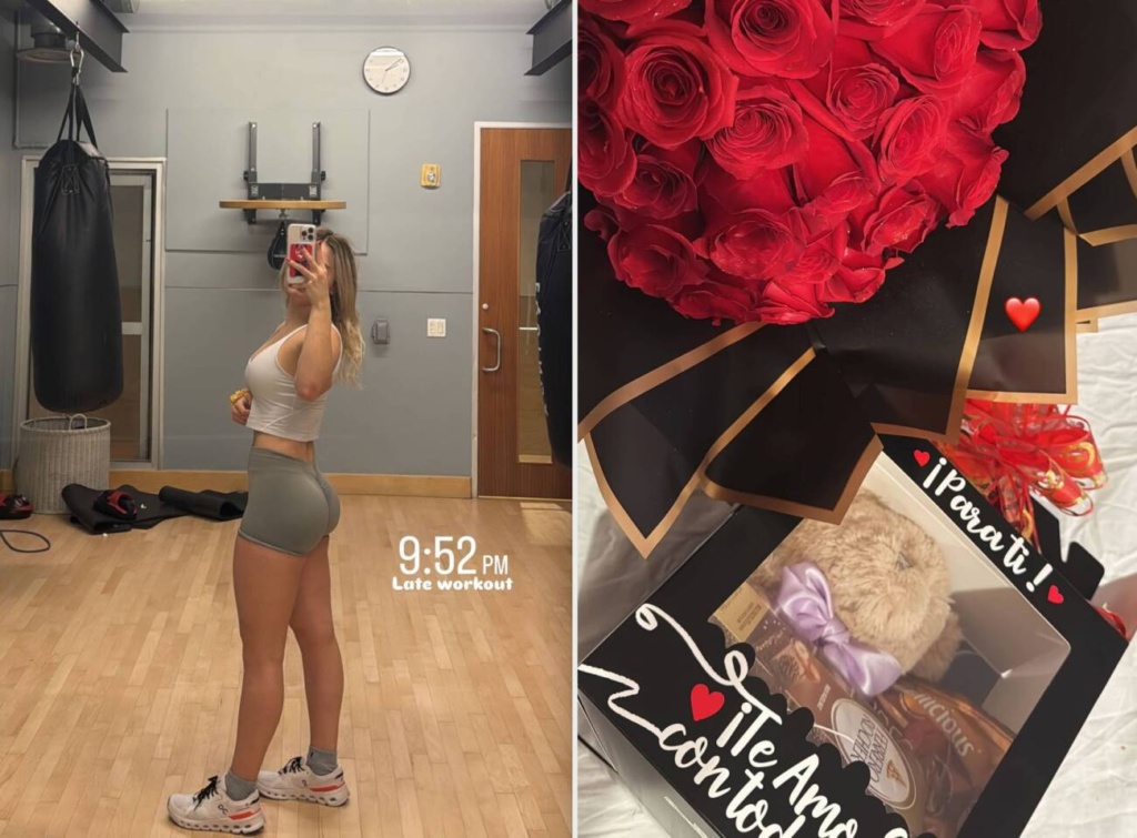 Flores, chocolate y una foto no apta para quienes sufran del corazón: el regalo de Luana